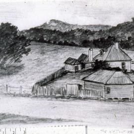 Illustration, the old Post Office, Minmi, NSW, [by G H Eardley, 1962]