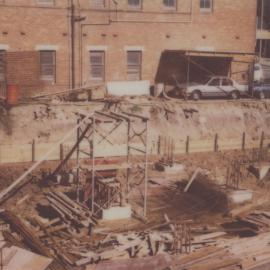 NEWMED1 construction site, Watt Street, Newcastle, Australia - c.1979