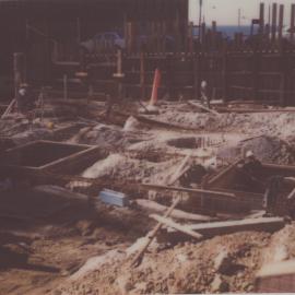 NEWMED1 construction site, Watt Street, Newcastle, Australia - 29 May, 1979