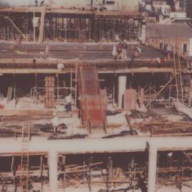 NEWMED1 construction site, Watt Street, Newcastle, Australia - 29 May, 1979