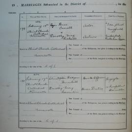 Marriages 179 and 180. Page 90. 1934