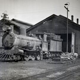 SAR Y Class, No. 87 Mogul Type, at Naracoorte Locomotive Depot, [1950]