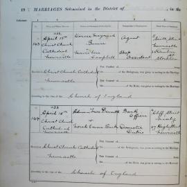 Marriages 143 and 144. Page 72. 1933