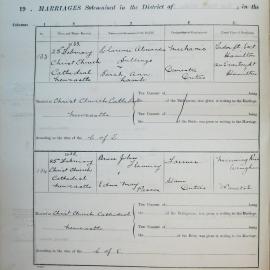 Marriages 133 and 134. Page 67. 1933