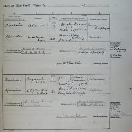 Marriages 129a and 130a. Page 65a. 1933