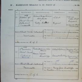 Marriages 11 and 12. Page 6. 1929