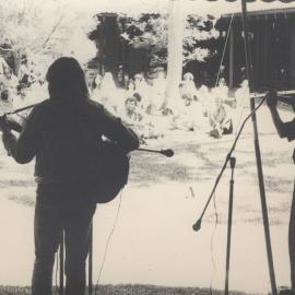 Lunchtime band performance during Orientation Week,  the University of Newcastle, Australia - 1979