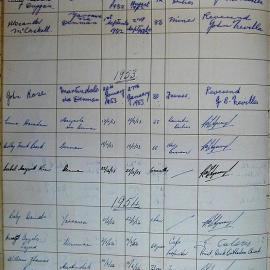 Burials Page 39. Aug 1952 to Aug 1954