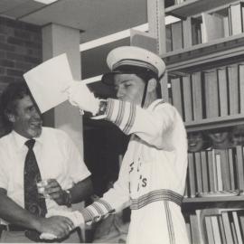 Photograph taken at the 20th anniversary celebrations of the appointment of Mr. Ted Flowers as Librarian, University of Newcastle, May, 1981