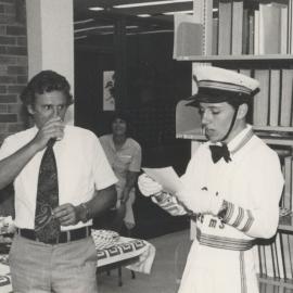 Photograph taken at the 20th anniversary celebrations of the appointment of Mr. Ted Flowers as Librarian, University of Newcastle, May, 1981
