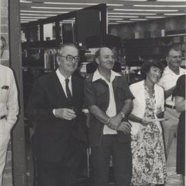 Photograph taken at the 20th anniversary celebrations of the appointment of Mr. Ted Flowers as Librarian, University of Newcastle, May, 1981