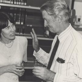 Photograph taken at the 20th anniversary celebrations of the appointment of Mr. Ted Flowers as Librarian, University of Newcastle, May, 1981