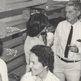 Photograph taken at the 20th anniversary celebrations of the appointment of Mr. E. Flowers as Librarian, University of Newcastle, May, 1981