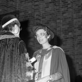 Graduation Ceremony -  Chancellor Elizabeth Evatt presents a recipient with her award, the University of Newcastle, Australia - 30 April 1993