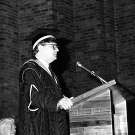 Graduation Ceremony - Vice-Chancellor Professor Raoul Mortley addresses the graduation ceremony, the University of Newcastle, Australia - 30 April 1993