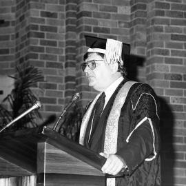 Graduation Ceremony - Vice-Chancellor Professor Raoul Mortley addresses the graduation ceremony, the University of Newcastle, Australia - 30 April 1993