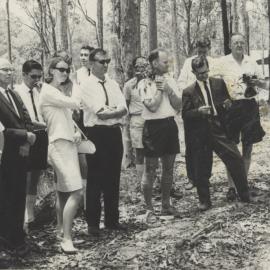 Gathering at cutting sod for Chemistry Building foundation c. 1967