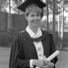 Ms Gail White after the graduation ceremony, the University of Newcastle, Australia - 30 April 1993