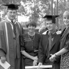 Professor Eric Colhoun (Geography) with his son, Robert Colhoun (Bachelor of Science in Aviation), the University of Newcastle, Australia - 30 April 1993