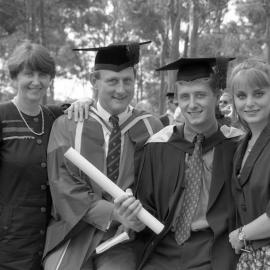 Professor Eric Colhoun (Geography) with his son, Robert Colhoun (Bachelor of Science in Aviation), the University of Newcastle, Australia - 30 April 1993