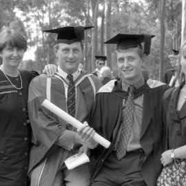 Professor Eric Colhoun (Geography) with his son, Robert Colhoun (Bachelor of Science in Aviation), the University of Newcastle, Australia - 30 April 1993