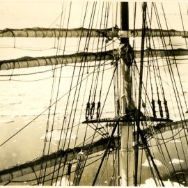 Pack ice as seen through the fore-rigging