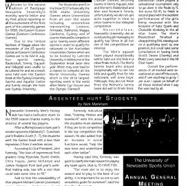 BackPage: Sports Union News, No. 2, May 1998