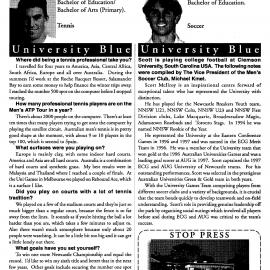BackPage: Sports Union News, No. 5, August 1998