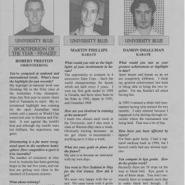 BackPage: Sports Union News, No. 6, September 1999