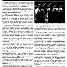 BackPage: Sports Union News, No. 5, August 1999