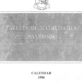 Faculty of Mathematics Handbook, 1986