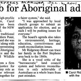 Maaiangal Ngura (Clan) of the Worimi Nation. Two news clippings.