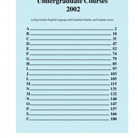 Undergraduate Courses 2002