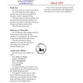 Friends of the University of Newcastle News, March 1995