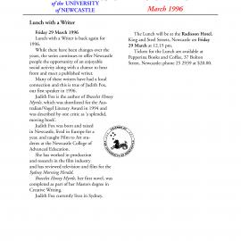 Friends of the University of Newcastle News, March 1996