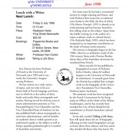 Friends of the University of Newcastle News, June 1996