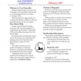 Friends of the University of Newcastle News, February 1997