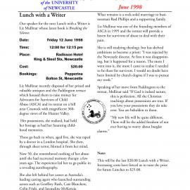 Friends of the University of Newcastle News, June 1998