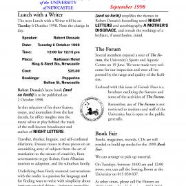 Friends of the University of Newcastle News, September 1998