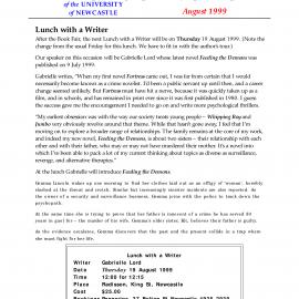 Friends of the University of Newcastle News, August 1999
