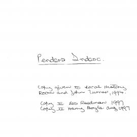 The Pender Archive - Alphabetical Listing by J. Scobie