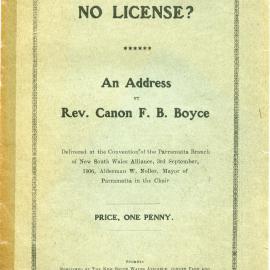 Shall I vote for no license? : an address
