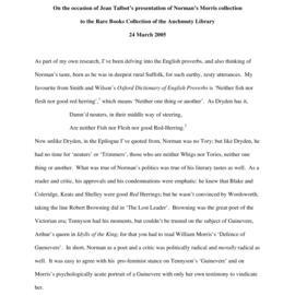 Norman Talbot and William Morris