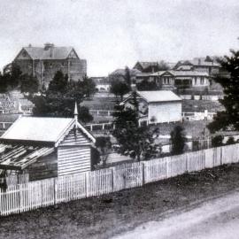 Gregson Park, Hamilton School and St Peter's Anglican Church, Hamilton, NSW, early 1900s