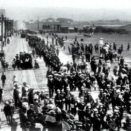 Funeral procession of Sargent James Doyle, Cooks Hill, NSW, 1908