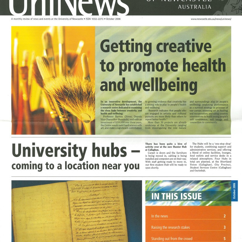 UniNews (University of Newcastle, N.S.W.), October, 2006