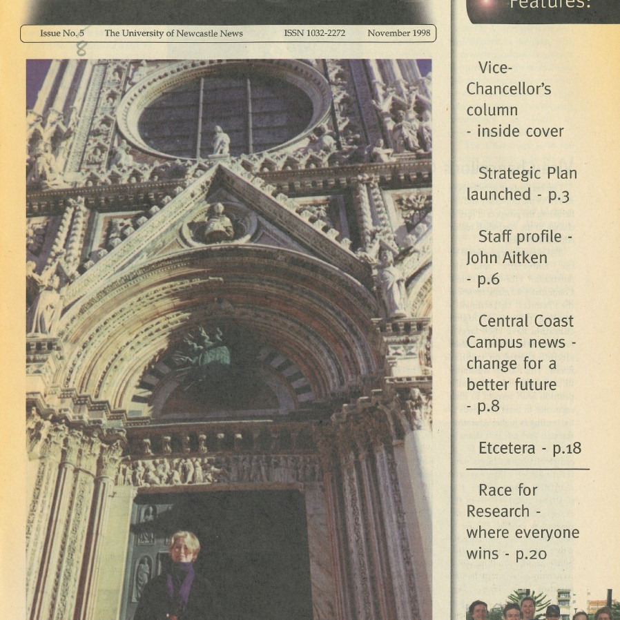 UniNews (University of Newcastle, N.S.W.), Issue No. 8,  [marked 5], November, 1998