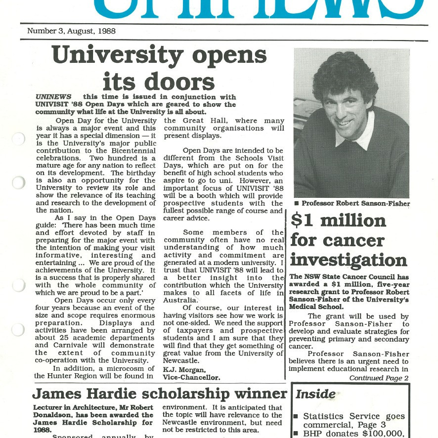 UniNews (University of Newcastle, N.S.W.), No. 3, August, 1988