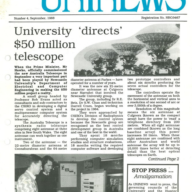 UniNews (University of Newcastle, N.S.W.), No. 4, September, 1988