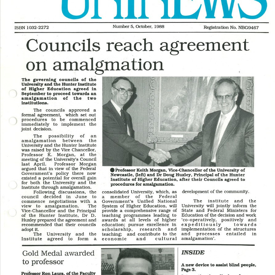 UniNews (University of Newcastle, N.S.W.), No. 5, October, 1988
